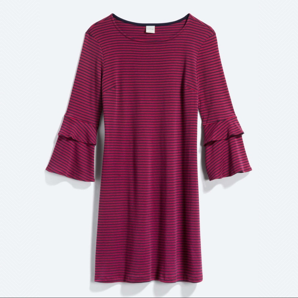 Kaileigh Katinka Knit Dress with Bell Sleeves, M